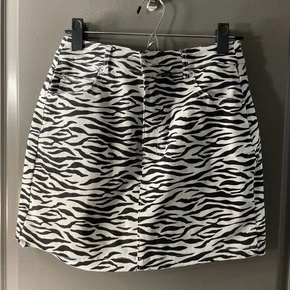 Cotton Candy Skirts Cotton Candy La Zebra Denim Skirt Poshmark